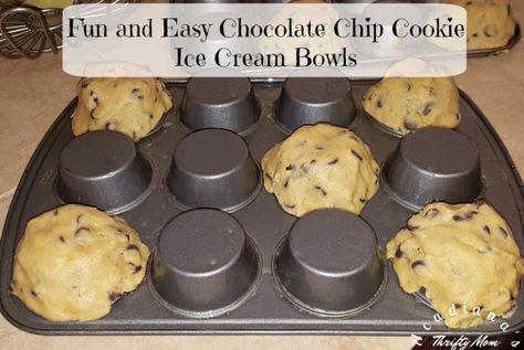 Chocolate Chip Cookie Bowls, Nestle Chocolate Chip Cookies, Italian Hot Chocolate, Easy Chocolate Chip Cookie, Chocolate Chip Cookie Dough Ice Cream, Chocolate Chip Cookie Cups, Cookie Bowls, Chocolate Bowls, Cookie Ice Cream