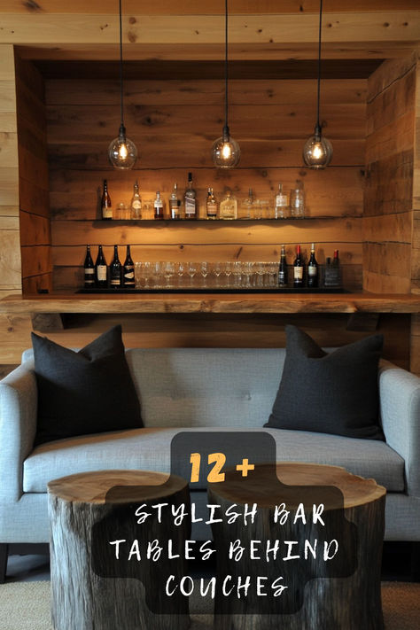 Upgrade your living room with these 11 bar table ideas behind your couch! From casual setups to chic designs, these ideas will elevate your space. Click to see how to style it perfectly! 🍹🛋️ #BarTableDecor #LivingRoomInspo #HomeStylingIdeas #ModernSpaces #InteriorDesignTips #ChicHomeDecor #FunctionalStyle Living Room With Bar Area, Bar Table Behind Couch, Bar Table Ideas, Table Behind The Couch, Couch Designs, Table Behind Couch, Behind The Couch, Behind Couch, Couch Design