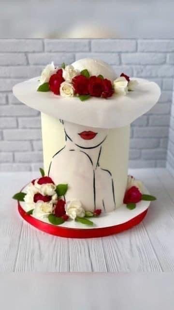 Cake Decorating Tutorials Videos, Modern Bakery, Girly Cakes, Birthday Cake With Flowers, Hat Cake, Beautiful Cake Designs, Elegant Birthday Cakes, Creative Cake Decorating, Amazing Cake