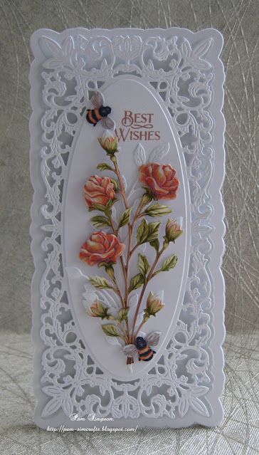 Flower Die Cut Cards, Fancy Cards Ideas, Tonic Cards, Carnation Crafts, Hand Crafted Cards, Anna Griffin Cards, Elegant Cards, Beautiful Handmade Cards, Die Cut Cards