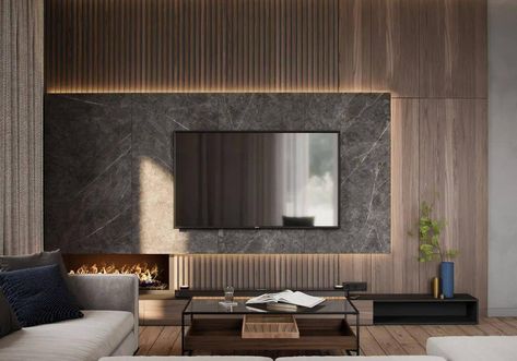 Modern Tv Room, Tv Unit Interior Design, Elegant Living Room Design, Living Room Tv Unit Designs, Tv Room Design, Living Room Design Inspiration, Home Theater Rooms, Tv Wall Design, Living Room Design Decor