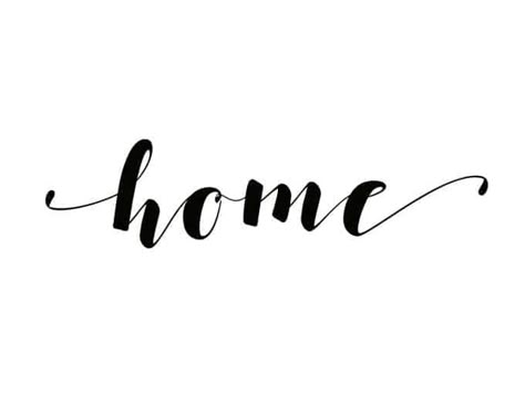 Free hand lettered script printables for decorating your home - the simple style goes with every decor, from contemporary to farmhouse style! Home Word Decor Letters, Home Calligraphy, Awakening Chakras, Family Text, Hand Lettering Printables, Home Word, Free Stencils Printables, Stencils Printables, Free Script Fonts