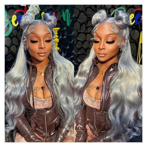 Grey Color Lace Fronts Wigs Human Hair 613 Hd Lace Frontal Wig 13x6 Vietnamese Raw Hair Body Wave Human Hair Wig for Black Women - AliExpress Silver Lace Front Wig, Platinum Wig, Silver Wig, Colored Human Hair Wigs, Silver Hair Highlights, Lace Wig Glue, Grey Hair Wig, Nice Hairstyles, Wig Glue