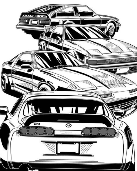 Toyota Supra Toyota Supra Mk3 Wallpaper, Supra Mk3 Wallpaper, Supra Tattoo, Supra Mk3 Drawing, Supra Mk 4 Drawing, How To Draw Supra Mk4, Toyota Supra Drawing, Supra Sketch, Toyota Supra Sketch