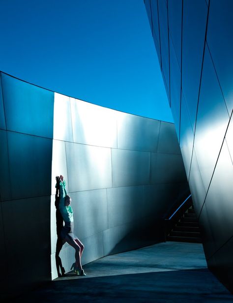 Nicola Haffmans by Stevie and Mada for LA Confidential April/May 2012 La Confidential, City Skyscrapers, Architectural Fashion, Futuristic Armor, Walt Disney Concert Hall, Photo Mode, Pastel Fashion, Gifts For Photographers, Fashion Photography Inspiration