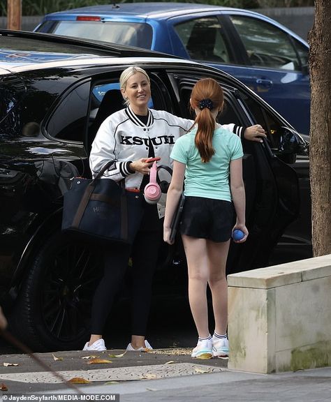 Roxy Jacenko, 42, looked happy with her family as they headed out for a family dinner in Rushcutters Bay on Friday evening Roxy Jacenko House, Roxy Jacenko, The Roxy Los Angeles, Roxy Winter Jacket, Roxy Girls, Roxy Women, Roxy, Family Dinner, Varsity Jacket