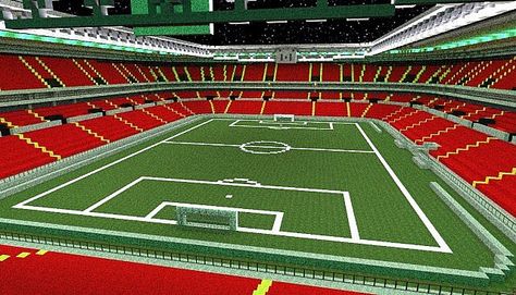 Minecraft Soccer Stadium, Minecraft Soccer Field, Minecraft Football Stadium, Bloxburg Stadium, Minecraft Stadium, Minecraft Underground, Modern Minecraft Houses, World Cup Stadiums, Map Minecraft