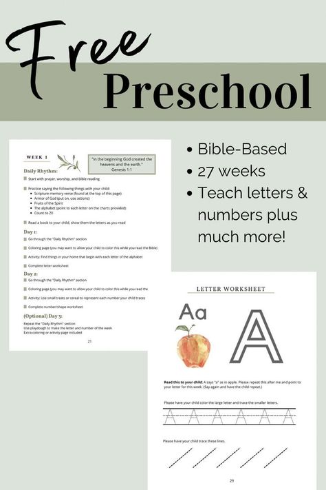 Preschool Bible Printables Free, Homeschool Lesson Plans Preschool, Homeschool Preschool Curriculum Lesson Plans Free Printables, Prek Homeschool Curriculum Free Printable, Prek 4 Curriculum, Pre K 3 Curriculum, Christian Homeschool Schedule, Preschool Daily Schedule Printable Free, Preschool Bible Lessons Printables