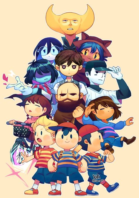 Mother Games, Indie Game Art, Rpg Horror Games, Indie Horror, Fandom Crossover, Rpg Maker, Undertale Art, Undertale Fanart, Cartoon Crossovers