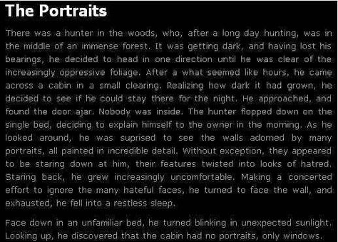 The Portraits - Story Creepy Pasta Stories, Creepy Short Stories, Disturbing Stories, Scary Horror Stories, Short Creepy Stories, Creepy Games, Spooky Spooky, Creative Prompts, Scary Stories To Tell