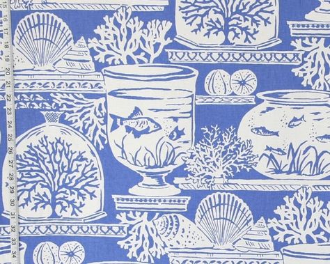 Turquoise Blue Curtains, Beach House Colors, Beach Fabric, Blue Curtains, Custom Drapes, Novelty Fabric, Designer Drapes, Blue Beach, Fabulous Fabrics