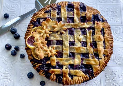 Blueberry Pie | Wish Farms Wild Blueberry Pie, Blueberry Pie Recipe, Fall Pies, Pie Crust Dough, Berry Pie, Thanksgiving Treats, Blueberry Pie, Wild Blueberries, Pie Dough