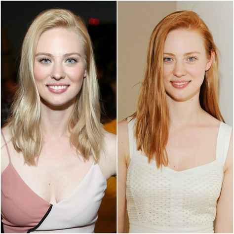 Deborah Ann Woll Blonde Hair Color Highlights, Dark Strawberry Blonde, Celebrities Hair, Deborah Ann Woll, Natural Redheads, Blonde Natural, Strawberry Blonde Hair Color, Natural Red Hair, Blonde Roots