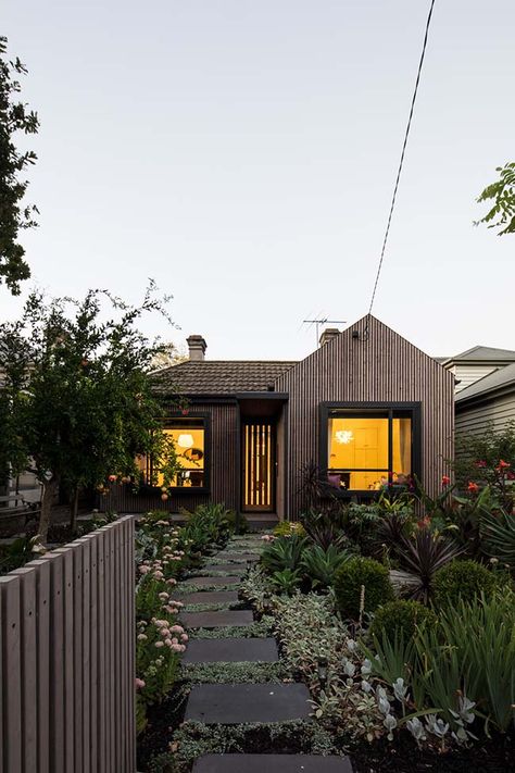 #architecture #homedesign #interiors #victorian #house #renovation #melbourne Victoria House, House Cladding, Brown Brick, Brick Exterior House, Wood Cladding, Victorian Cottage, Open Space Living, Australian Homes, House Extensions