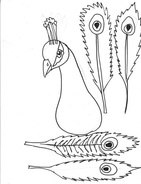 Peacock Feather Template Printable Free Peacock Body Template, Peacock Template Free Printable, Peacock Feather Template, Peacock Template, Snow White Coloring Pages, Palette Playground, Feather Stencil, Peacock Coloring Pages, Feather Template