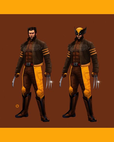 ☃️𝕁𝕚𝕟𝕘𝕝𝕖 𝔹𝕠𝕜✊🏾🇵🇸🔥 | the last Wolverine : the classic brown suit 🟤🟠 that's a wrap on this series, it has been a huge part of 2024 between X-Men '86 and all the... | Instagram Wolverine Brown Suit, Wolverine Redesign, Wolverine Suit, Marvel Redesign, Wolverine Cosplay, Marvel Comics Characters, Suit Inspiration, Ultimate Marvel, Brown Suit