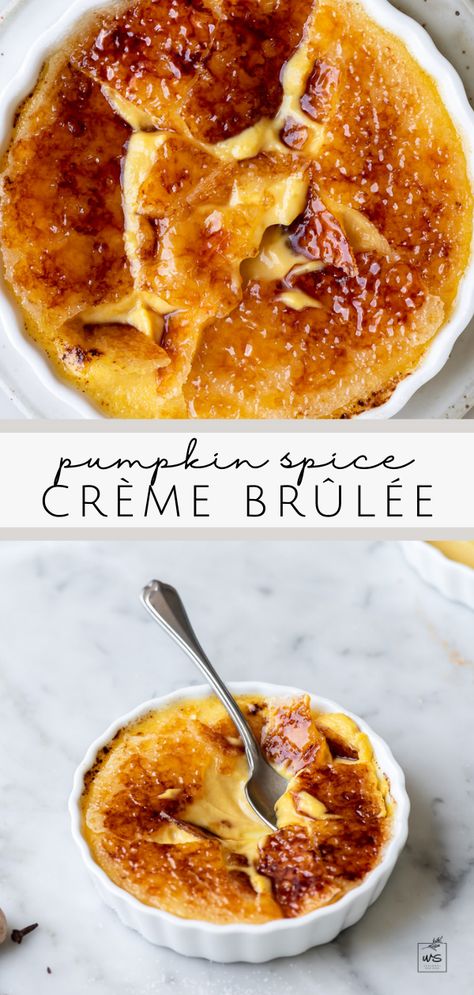 Elegant Fall Desserts, Flan Recipes, Dessert Wine Pairing, Traditional Pumpkin Pie, Pumpkin Creme Brulee, Creme Brulee Recipe, Brulee Recipe, Traditional Pumpkin, Creme Brûlée