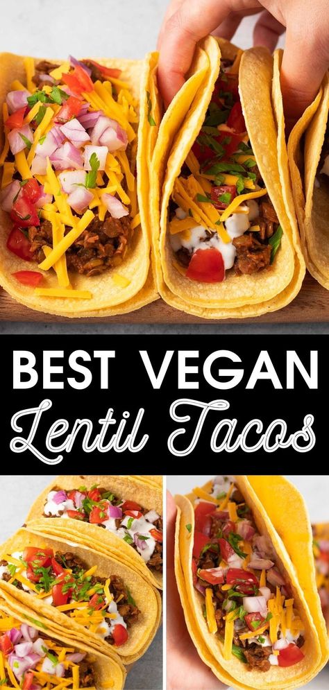 You need to try this super easy Vegan Lentil Tacos recipe. You just need one pot and a handful of ingredients to make the lentil taco meat! It’s perfect to meal prep, if you start by making a big batch of this vegan meat! Then you can freeze or store the leftover lentils in the fridge. We also include a vegan Avocado Crema recipe to go with your delicious vegan tacos! They also go great with vegan sour cream or vegan nacho cheese. Leftover Lentils, Lentil Nachos, Plant Based Tacos, Lentil Taco Meat, Lentil Tacos Recipes, Vegan Taco Meat, 2024 Health, Vegan Tacos Recipes, Vegan Tacos Meat