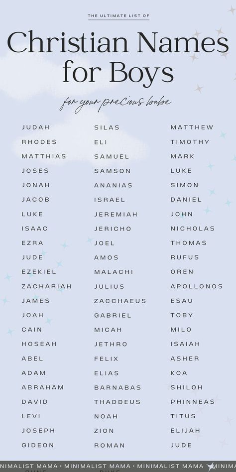 Searching for baby boy names for your little one, and love the idea of baby boy Bible names? This list of unique Biblical boy names with meaning will show you all of my top picks, as well as how popular each name is! Baby Unique Names, Cute Baby Boy Names Unique, Boy Names Black Kids, Rare Beautiful Names Boys, Pretty Names For Boys, Man Names List, Aesthetic Boy Name, Unique Last Names For Boys, Cute Boy Names Unique