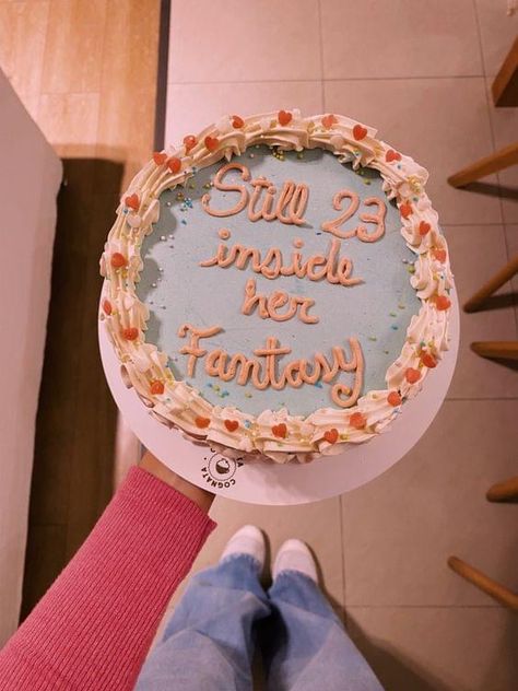 Taylor Swift Lyric Birthday Cake, 23 Taylor Swift Cake, Taylor Swift Lyric Cake, 23 Inside Her Fantasy Cake, 23 Cake Birthday, Right Where You Left Me, 23rd Birthday Cake, Bolo Taylor Swift, 23 Birthday Cake