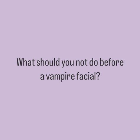 ❓What should you not do before a vampire facial? Avoid any blood thinners at least a few days before your appointment: aspirin, Advil, Ibuprofen, Omega-3, Ginkgo Biloba, etc. * free consultation 🎁 Vampire Facial, Ginkgo Biloba, Free Consultation, Omega 3, Facial