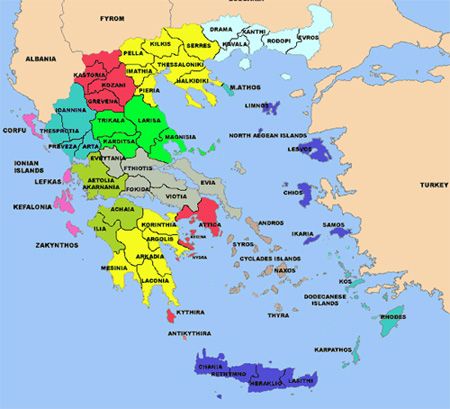 Removals to Greece Corfu Map, Map Of Greece, Cartography Map, Dodecanese Islands, Greece Pictures, Greece Map, Karpathos, Cyclades Islands, Corfu