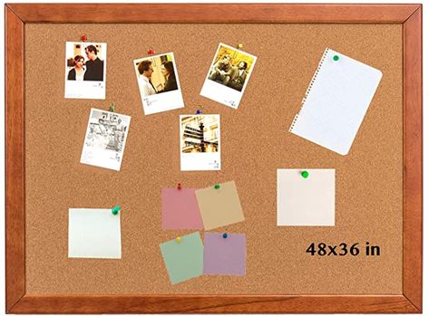 Amazon.com : Cork Board 36 x 48 Inch Bulletin Board, Cork Notice Board 100% Wood Framed Brazil Imported, Mounting Hardware Push Pins Included : Office Products Bulletin Board Accessories, Cool Bedrooms For Boys, Tack Board, Cork Bulletin Boards, Notice Board, Push Pins, Dress Sketches, Display Board, Graph Paper