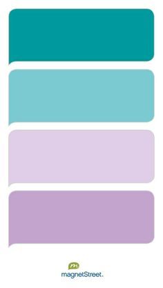 Teal, Turquoise, Lavender, and Lilac Wedding Color Palette - custom color palette created at MagnetStreet.com Turquoise Girls Room, Lilac Paint Color, Lilac Wedding Colors, Lilac Paint, Girls Room Colors, Bedroom Turquoise, Baby Room Colors, Mermaid Bedroom