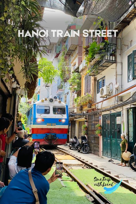 Here's a guide to see the famous Hanoi train street. #hanoi #vietnam #hanoitrainstreet #trainstreet #travel #railway #train #adventures #asia #southeastasia Hanoi Vietnam, Capital City, Hanoi, Walking Tour, Tourist Attraction, Southeast Asia, The Locals, Daily Life, Vietnam