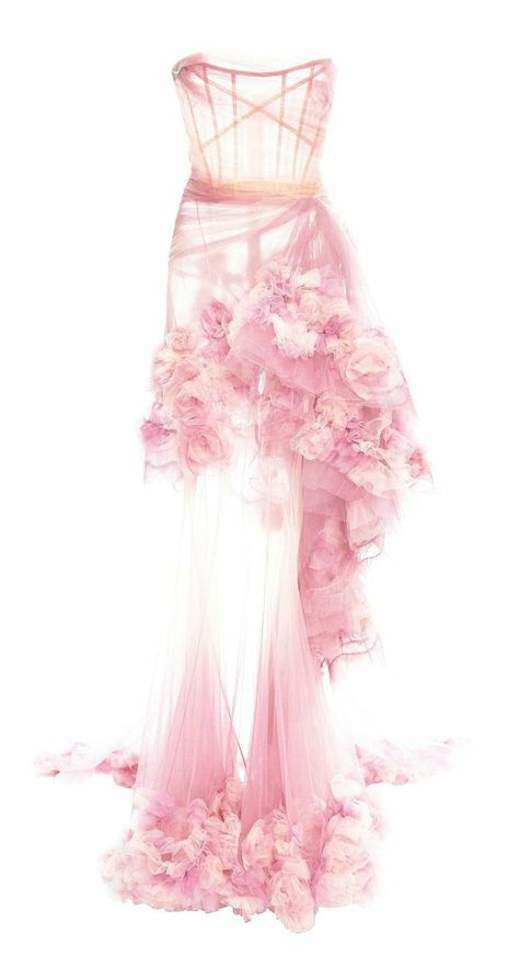 Pink Cottages, Custom Tulle Skirt, Flower Gown, Dramatic Dresses, Draping Fashion, Golden Dress, Pink Gown, Fabric Skirt, Preformance Outfits