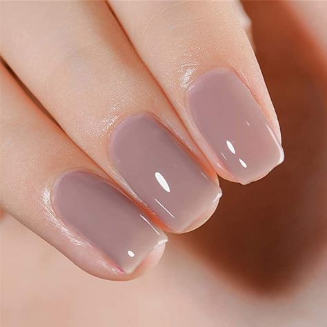 Grey Nail Polish, Metallic Nail Art, Pink Gel Nails, Nude Nail Polish, Mirror Nails, Pink Gel, Transparent Nails, Gray Nails, Jelly Nails