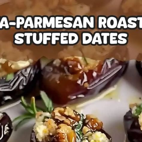 Chef zouheir on Instagram: "Feta-Parmesan Roasted Stuffed Dates  Ingredients: 10 ounces pitted Medjool dates, sliced open on one side Honey, for drizzling 3 ounces feta cheese, sliced into 1-inch pieces 3/4 cup shredded Parmesan cheese 1/3 cup walnuts, finely chopped 1 tablespoon rosemary, finely chopped 2 tablespoons scallions 2 tablespoons chopped parsley (or arugula) 1 1/2 teaspoons olive oil 1 1/2 teaspoons honey 1 teaspoon orange zest 1/4 teaspoon salt Pepper, to taste  Directions: Preheat the oven to 375°F. In a bowl, combine walnuts, rosemary, scallions, parsley, olive oil, honey, orange zest, salt, and pepper. In a separate bowl, place honey, and on a small plate, add shredded Parmesan. Dip each piece of feta in honey, then coat with Parmesan. Stuff each date with the coated feta. Parmesan Dip, Mediterranean Diet Recipes Dinners, Stuffed Dates, Dinner Bowls, Medjool Dates, Small Plate, Mediterranean Diet Recipes, Orange Zest, Parmesan Cheese