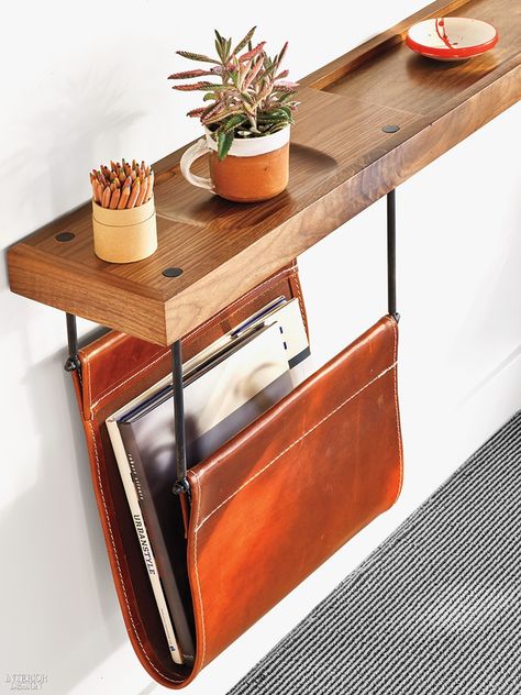 EDG and Delawie Craft a Modernist Oasis for Andaz Scottsdale Folding Desk Design, Leather Home Decor, Sofa Arm Table, Furniture Sketch, Leather And Wood, Office Furniture Modern, Beautiful Interior Design, Fitted Furniture, Space Decor