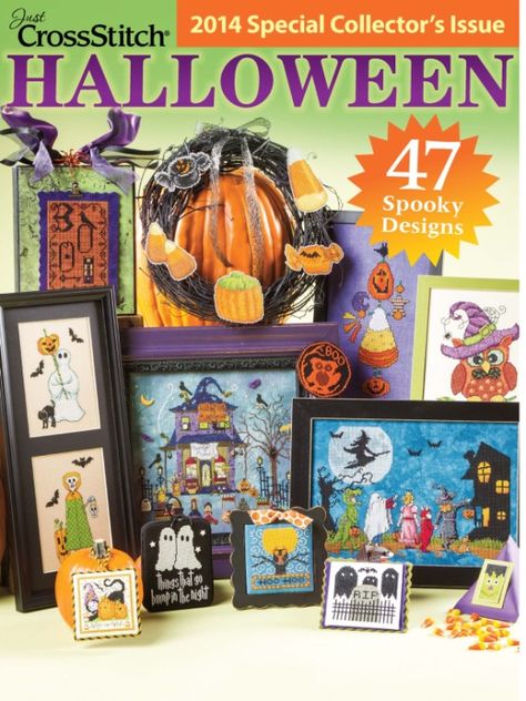 Seasonal Signs, Cross Stitch Halloween, Horror Crafts, Halloween Cross Stitch Charts, Cross Stitch Gallery, Halloween Cross Stitch, Stitch Halloween, Cross Stitch Magazines, Halloween Cross Stitch Patterns