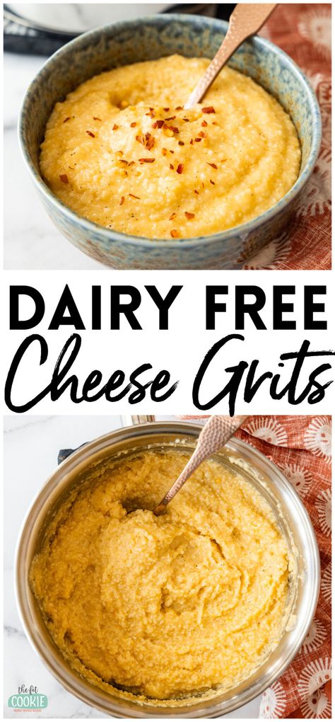 Easy Dairy Free Cheese Grits Recipe Dinner Grits, Cheese Grits Recipe, Easy Delicious Dinner Recipes, Elimination Diet Recipes, Dairy Free Appetizers, Dairy Free Recipes Dinner, Gf Breakfast, Grits Recipe, Cheese Grits