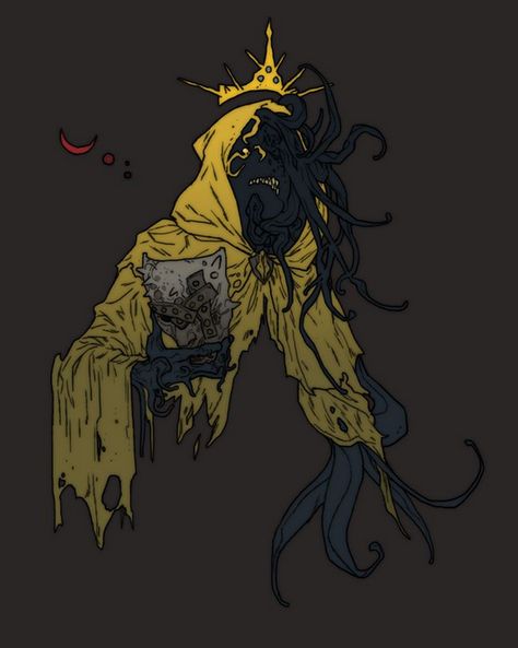 King In Yellow Art, Eldritch Horror Art, Hastur The King In Yellow, The King In Yellow, Yellow Characters, King In Yellow, Lovecraft Monsters, Lovecraft Art, Lovecraftian Horror