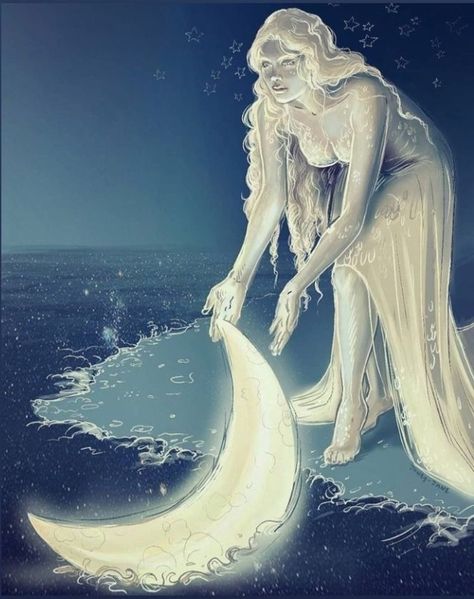 Moon Goddess Art, Goddess Aesthetic, Psy Art, Goddess Energy, Goddess Art, Moon Goddess, Moon Art, Spiritual Art, Funny Art