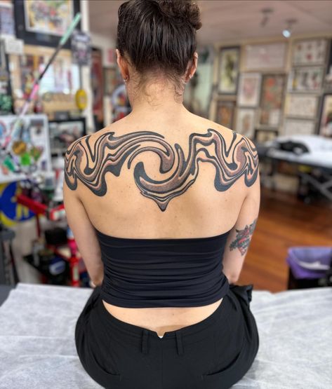 Finished Raquelle’s suminagashi tattoo, 3 sessions total and around 11 hours of tattooing. Thanks again for your trust! - Bookings always open, please use the contact page on my website. - Made using only the best @metrixtattoo @bamboogoo.au - - #geometrictattoo #ornamentaltattoo #mandalatattoo #dotworktattoo #mandala #sydney #australia #backtattoo Back Shoulder Tattoo, Back Of Shoulder Tattoo, Contact Page, Dot Work Tattoo, Mandala Tattoo, Back Shoulder, Shoulder Tattoo, Back Tattoo, Sydney Australia