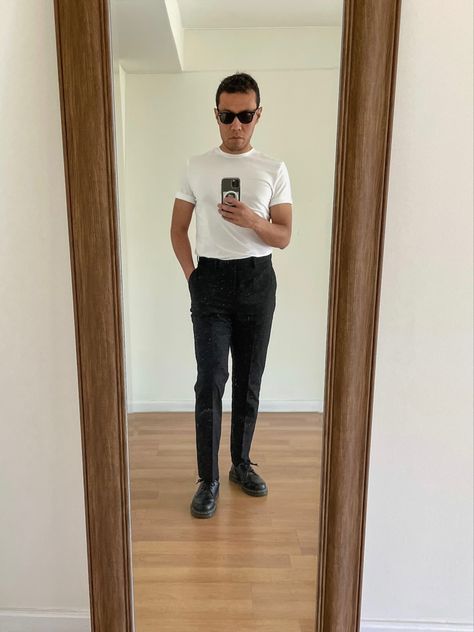 H&M slim fit black pant white shirt Dr. Martens 1461 outfit men Mens Dr Martens Outfit, Dr Martens 1461 Outfit Men, 1461 Dr Martens Outfit Men, 1461 Outfit, Dr Martens 1461 Outfit, 1461 Dr Martens Outfit, Dr Martens Men Outfit, Black Shirt Outfit Men, Fashion For Men Over 40