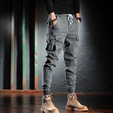 Cargo Jeans Outfit, Designer Joggers, Hip Hop Joggers, Cargo Outfit, Jeans Outfit Men, Harem Trousers, Cheap Jeans, Men Stylish Dress, A Soldier