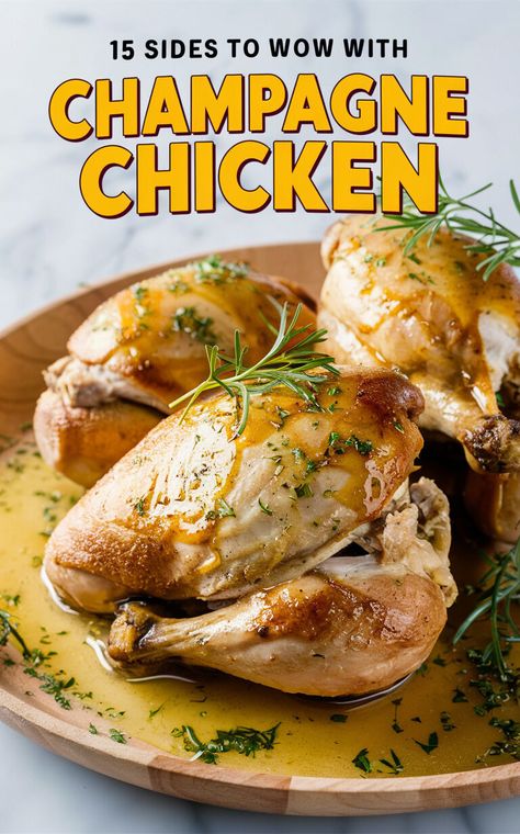 Elevate your dinner game with these perfect pairings for Champagne Chicken! 🥂🍗 #ChampagneChicken #FoodPairings Chicken Champagne Recipes, Champagne Recipes, Champagne Chicken, Parmesan Polenta, Creamy Garlic Mashed Potatoes, Champagne Recipe, Tart Dessert, Spanish Dishes, Garlic Mashed Potatoes