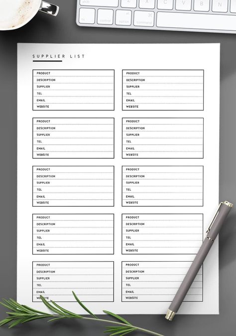 This vendor contact list template is the perfect tool for any small business. Keep a track of your business suppliers with this free printable supplier contact list. #businessprintables #businessprintablesfree #freeprintablecontactlist #vendorcontractlisttemplate #businesssuppliercontactlist Supplier List Template, Business Contact List Template, Run Of Show Template, Free Order Forms For Craft Business, Business Templates Free Printables, Client List Template, Business Binder Printables Free, Contact List Printable Free, Business Binder Organization