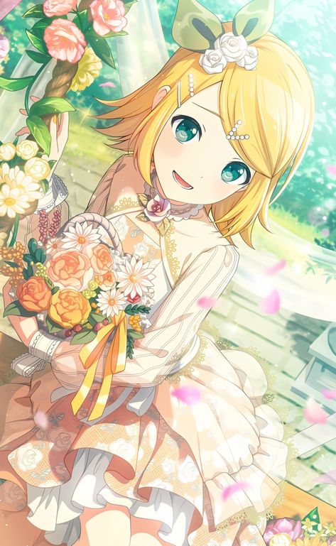 Kagamine Rin Wallpapers, Rin Kagamine Wallpaper, Rin Wallpaper, Len Y Rin, Kagamine Rin And Len, Rin Kagamine, Wallpaper Project, Kagamine Rin, Pencil Crayon