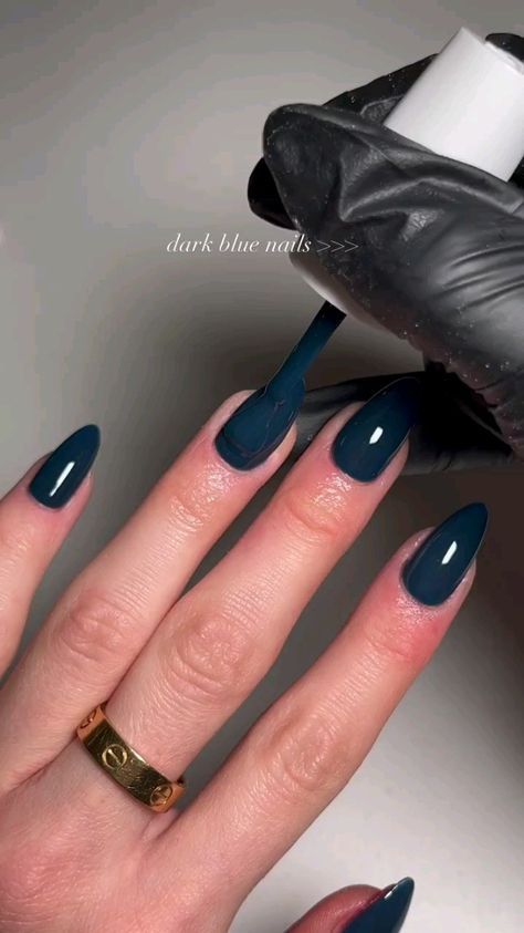 Dark Colored Nails Acrylic, Nails With Dark Colors, Neon Purple Almond Nails, Nail Inspo Almond Simple Solid Color, Darker Nails Colors, Nail Inspo Solid Color Winter, Dark Trendy Nails, February Nails Color, Dark Almond Nails Fall