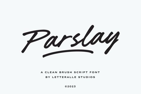 Parslay is a captivating font meticulously crafted with a brush pen, bringing forth the essence of clean and natural strokes. Embrace the organic flow of each character, evoking a sense of authenticity and artistic flair. With its charming underline swashes, effortlessly accessed by simply typing “_1” to “_7”, Parslay, adds a touch of elegance and […] Get your free download of the Parslay Font now at FreeFontDL - Free Font Download! Brush Fonts Free, Tattoo Generator, Best Free Script Fonts, Font Love, Handwritten Type, Business Fonts, Free Commercial Fonts, Instagram Font, Brush Script Fonts