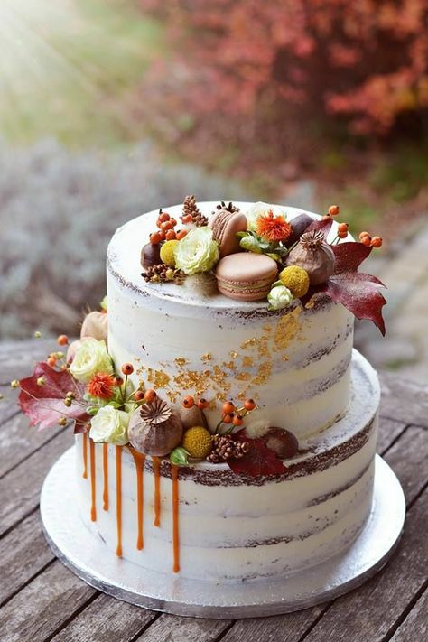 Thanksgiving Cakes Decorating, Married Cake, Fall Birthday Cakes, Thanksgiving Cake, Autumn Birthday, Fall Cake, Fall Parties, Thanksgiving Cakes, Poke Cakes