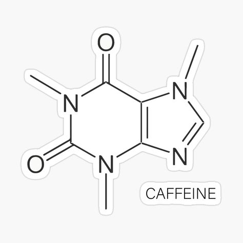 Caffeine Chemical Structure, Redbubble Stickers, Chemical Structure, Creative Ideas, Peace Gesture, My Art, Awesome Products, Science, Art Prints