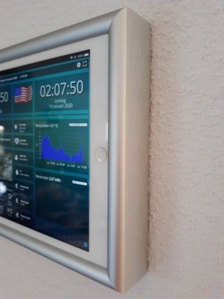 Wall Mount for IPad As Home Automation Control Panel, Using Servo Controlled Magnet to Activate Screen : 4 Steps (with Pictures) - Instructables Ipad Wall Mount, House Gadgets, Home Automation Project, Ipad Mount, Home Assistant, Energy Efficient Appliances, Diy Store, Home Automation System, Cleaning Gadgets