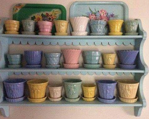 Planting Planters, Mccoy Planters, Mccoy Pottery Vases, Vintage Pottery Planters, Pottery Display, Vintage Flower Pots, Antique Pottery, Roseville Pottery, Mccoy Pottery