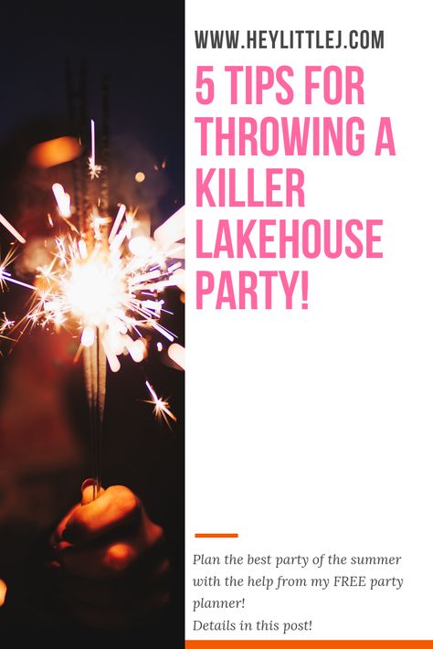 Lake house, cabin, cottage; Whatever you call it, the season is here! Click to find out my five steps to planning the biggest party of the summer! Ideas for food, fun, activities, and more! FREE printable planner included! Lake House Party Ideas, 30th Birthday Cabin Weekend, Lake House Activities, Cabin Birthday Party Ideas Adult, Lake Birthday Party Adult, Lake Party Ideas For Adults, Lake Party Ideas, Summer Lake Party, Lake House Party